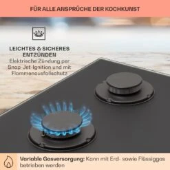 Firetale Gaskochfeld 4-flammig 60 Cm Aluminium-Brenner Inkl. Schlauch Und Druckminderer -Outdoor Grills Verkaufsgeschäft 10041299 de 0005 usp
