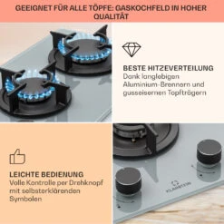 Firetale Gaskochfeld 2-flammig Aluminium-Brenner Erdgas/Propangas Inkl. Schlauch Und Druckminderer -Outdoor Grills Verkaufsgeschäft 10041301 de 0004 usp