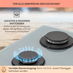 Firetale Gaskochfeld 2-flammig Aluminium-Brenner Erdgas/Propangas Inkl. Schlauch Und Druckminderer -Outdoor Grills Verkaufsgeschäft 10041301 de 0005 usp