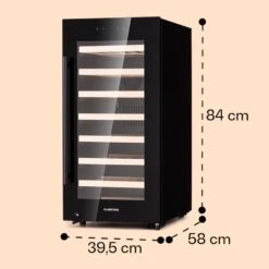 Barossa 38 Uno Weinkühlschrank 1 Zone 94 Ltr 38 Fl Touch-Display -Outdoor Grills Verkaufsgeschäft 10041306 yy 0008 dimensions