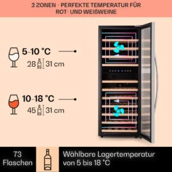 Vinamour 73 Duo Weinkühlschrank 2 Zonen 192 L/73 Flaschen 5-18°C Touch -Outdoor Grills Verkaufsgeschäft 10041314 de 0003 logo
