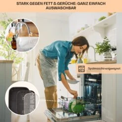 Combo Air Grill-Heißluftfritteuse 5 Programme 1500 Watt 4,5 L Grillkorb 2,5 L Frittierkorb -Outdoor Grills Verkaufsgeschäft 10041330 de 0006 usp