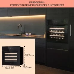 Vinsider 30 Built-In Uno Einbau-Weinkühlschrank 30 Flaschen 77 Ltr Edelstahl -Outdoor Grills Verkaufsgeschäft 10041357 de 0006 usp