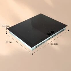 Magnichef 4 Flex Einbaukochfeld Induktion 4 Zonen / Flexzone 7000W Glaskeramik -Outdoor Grills Verkaufsgeschäft 10041381 yy 0011 dimensions
