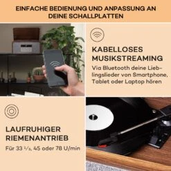 Bella Ann Stereoanlage Plattenspieler Radio DAB+/UKW USB Bluetooth -Outdoor Grills Verkaufsgeschäft 10041388 de 0004 usp