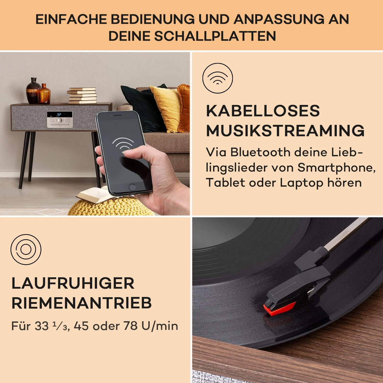 Julie Ann Stereoanlage CD BT USB DAB+/UKW AUX-In 4 Julie Ann Stereoanlage CD BT USB DAB+/UKW AUX-In – Bild 4