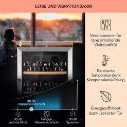 Vinamour 66 Duo Weinkühlschrank 2 Zonen 204 L/79 Flaschen 5-18°C Touch -Outdoor Grills Verkaufsgeschäft 10041394 de 0004 usp