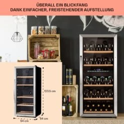 Vinamour 66 Duo Weinkühlschrank 2 Zonen 204 L/79 Flaschen 5-18°C Touch -Outdoor Grills Verkaufsgeschäft 10041394 de 0006 usp
