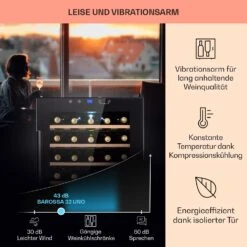 Barossa 32 Uno Weinkühlschrank 1 Zone 95 Liter / 36 Flaschen Touch-Display -Outdoor Grills Verkaufsgeschäft 10041395 de 0004 usp