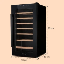 Barossa 29 Uno Weinkühlschrank 1 Zone 88 Ltr / 28 Fl Touch-Display -Outdoor Grills Verkaufsgeschäft 10041397 yy 0008 dimensions
