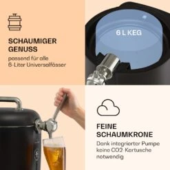 Passau Bierzapfanlage 6 L Universalfässer Druckluftpumpe 3 - 12 °C 65 W -Outdoor Grills Verkaufsgeschäft 10041520 de 0003 logo