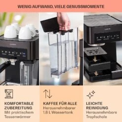 Arabica Comfort Espressomaschine 1350W 20 Bar 1,8l Touch-Bedienfeld -Outdoor Grills Verkaufsgeschäft 10041523 de 0006 usp