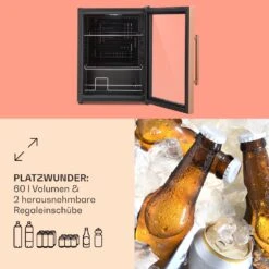 Beersafe XL Kühlschrank 60 Liter 2 Böden Doppelt Isolierte Panoramaglastür Edelstahl -Outdoor Grills Verkaufsgeschäft 10041891 de 0005 usp