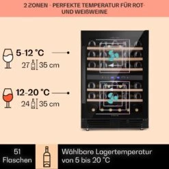 Vinovilla 50 Duo Zweizonen-Weinkühlschrank 53l 17 Fl. 3-Farben Glastür -Outdoor Grills Verkaufsgeschäft 10041899 de 0003 usp