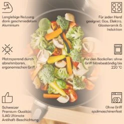 Noto Endurance Bratpfanne Ø20 Cm Geschmiedetes Aluminium Abnehmbarer Griff -Outdoor Grills Verkaufsgeschäft 10045001 de 0002 usp