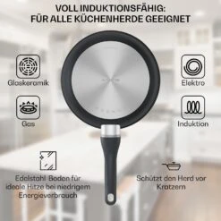 Noto Endurance Bratpfanne Ø24 Cm Geschmiedetes Aluminium Abnehmbarer Griff -Outdoor Grills Verkaufsgeschäft 10045002 de 0005 usp