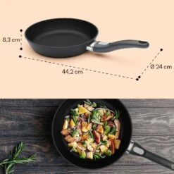 Noto Endurance Bratpfanne Ø24 Cm Geschmiedetes Aluminium Abnehmbarer Griff -Outdoor Grills Verkaufsgeschäft 10045002 yy 0009 dimensions