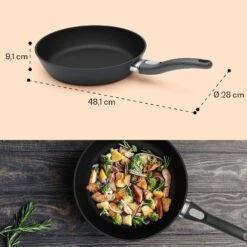 Noto Endurance Bratpfanne Ø28 Cm Geschmiedetes Aluminium Abnehmbarer Griff -Outdoor Grills Verkaufsgeschäft 10045003 yy 0009 dimensions