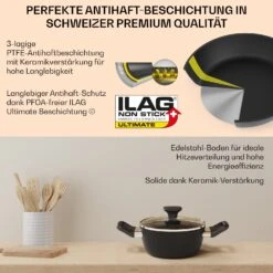 Noto Endurance Kochtopf Ø20cm Geschmiedetes Aluminium Deckel Induktion PTFE-Antihaftbeschichtung -Outdoor Grills Verkaufsgeschäft 10045006 de 0005 usp