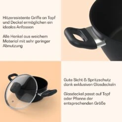 Noto Endurance Kochtopf-Set 4 Töpfe Geschmiedetes Aluminium Induktion PTFE-Antihaftbeschichtung -Outdoor Grills Verkaufsgeschäft 10045009 de 0007 usp