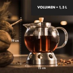 Sencha Design-Teekanne Mit Hibiscus Edelstahl-Stövchen 1,3 L Siebeinsatz -Outdoor Grills Verkaufsgeschäft 10045059 de 0007 logo