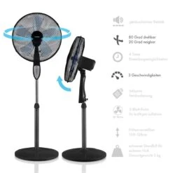 Summerjam Standventilator 2er-Set Standlüfter 50W 3 Stufen Schwarz -Outdoor Grills Verkaufsgeschäft 60002057 yy 0005 logo Klarstein Summerjam Standventilator schwarz