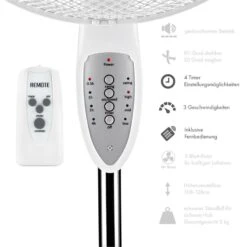 Summerjam Standventilator 2er-Set Standlüfter 50W 3 Stufen Weiß -Outdoor Grills Verkaufsgeschäft 60002058 yy 0004 logo Klarstein Summerjam Standventilator weiss