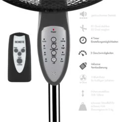 Summerjam Standventilator 2er-Set Standlüfter 50W 3 Stufen Grau -Outdoor Grills Verkaufsgeschäft 60002059 yy 0004 logo Klarstein Summerjam Standventilator grau reedit