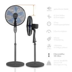 Summerjam Standventilator 2er-Set Standlüfter 50W 3 Stufen Grau -Outdoor Grills Verkaufsgeschäft 60002059 yy 0006 logo Klarstein Summerjam Standventilator grau reedit