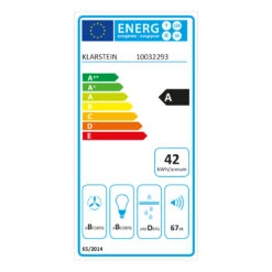 Sabia 60 Dunstabzugshaube | 60cm | 600 M³/h | Energieeffizienzklasse A | Inklusive 2 X Aktivkohlefilter -Outdoor Grills Verkaufsgeschäft 60002217 energy label