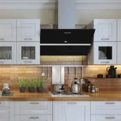 Aurea VII Dunstabzugshaube Umluftset 90cm Aktivkohlefilter Schwarz -Outdoor Grills Verkaufsgeschäft 60002223 yy 0004 ambient Klarstein Aurea VII Dunstabzugshaube 90cm schwarz