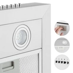 Zarah Dunstabzugshaube 60cm Umluftset 620 M³/h Aktivkohlefilter -Outdoor Grills Verkaufsgeschäft 60002280 yy 0007 detail Klarstein Zarah Dunstabzugshaube