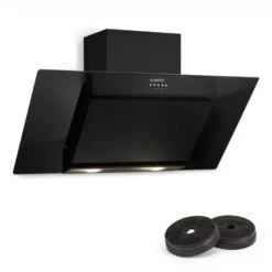 Zola Dunstabzugshaube Umluftset 90cm 635m³/h Aktivkohlefilter Schwarz