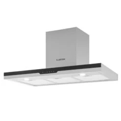 Finessa Dunstabzugshaube Umluftset 90cm 635 M³/h 2 Aktivkohlefilter -Outdoor Grills Verkaufsgeschäft 60002301 yy 0007 front Klarstein Finessa Dunstabzugshaube Edelstahl