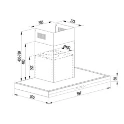 Finessa Dunstabzugshaube Umluftset 90cm 635 M³/h 2 Aktivkohlefilter -Outdoor Grills Verkaufsgeschäft 60002301 yy 0008 logo Klarstein Finessa Dunstabzugshaube Edelstahl