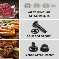 Curve Plus Küchenmaschinen-Set | 5l | 4-in-1 Fleischwolf | Silber -Outdoor Grills Verkaufsgeschäft 60002330 yy 0003 logo Klarstein Curve Plus Kuechenmaschinen Set silber