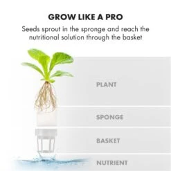 GrowIt Cuisine Starter Kit Europa 12 Pflanzen 25W LED 2Ltr Europe-Seeds Nährlösung -Outdoor Grills Verkaufsgeschäft 60002416 yy 0009 logo Klarstein GrowIt Cuisine Smart Indoor Garden