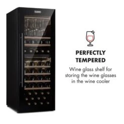 Barossa 77 Duo Weinkühlschrank-Set 2 Zonen 191L/77Fl. Weinglasregal -Outdoor Grills Verkaufsgeschäft 60002418 yy 0009 logo Klarstein Barossa 77D Weinglas Regal