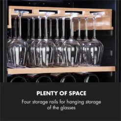 Barossa 102 Duo Weinkühlschrank-Set 2 Zonen 102 Fl. Weinglasregal -Outdoor Grills Verkaufsgeschäft 60002419 yy 0010 logo Klarstein Barossa 102D Weinglas Regal Echtholz