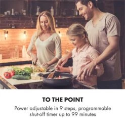 Kalahari Delicatessa Einbau-Ofen-Set Induktion 7000W 68Ltr Schwarz Edelstahl -Outdoor Grills Verkaufsgeschäft 60002585 yy 0007 logo Klarstein Delicatessa 60 Einbaukochfeld schwarz