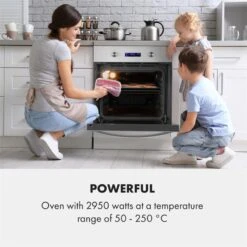 Gusteau Delicatessa Einbau-Ofen-Set Induktion 7000W 64Ltr Weiß Edelstahl -Outdoor Grills Verkaufsgeschäft 60002590 yy 0003 logo Klarstein Gusteau Elektrischer Einbaubackofen weiss