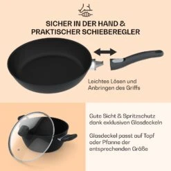 Noto Endurance Topf- Und Pfannenset Geschmiedetes Aluminium Ergonomische Griffe Glasdeckel Filz -Outdoor Grills Verkaufsgeschäft 60003055 de 0007 usp